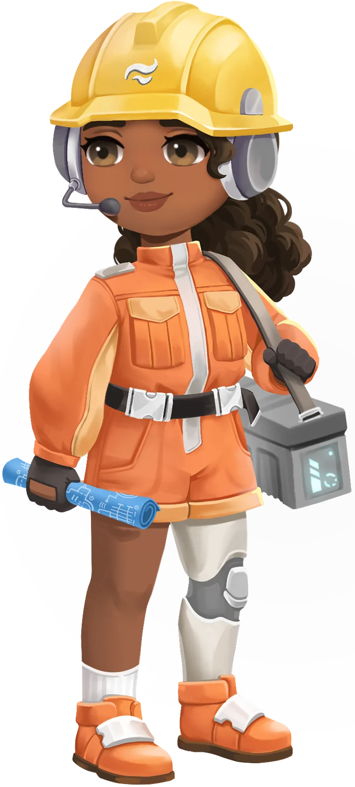 Amani, the Loftia Community Lead Engineer, in full-body character art